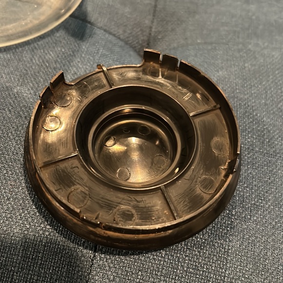 Vintage Corningware heat proof glass coffee pot, metallic rings - Picture 9 of 12